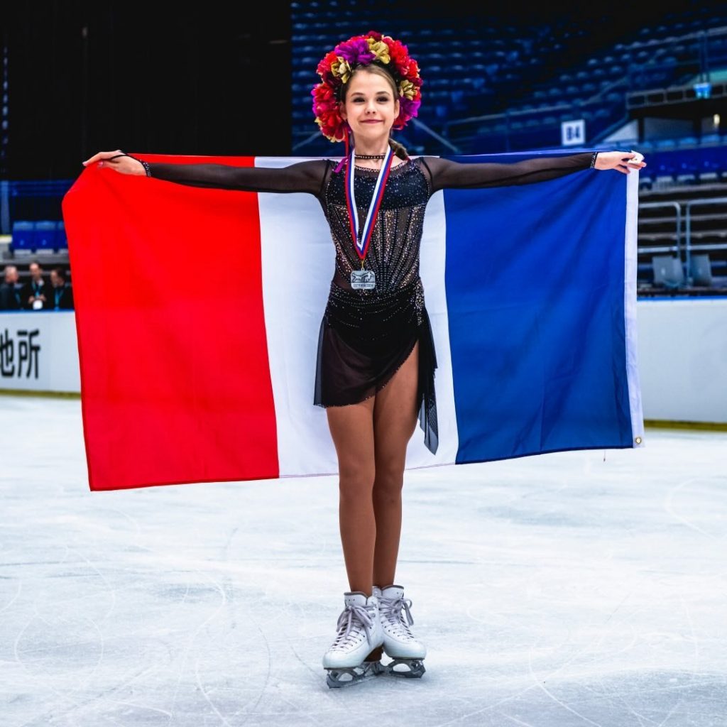 Legging Patinage Artistique Chloé Noel Enfant 13-15 Ans Avec Cristaux - P86